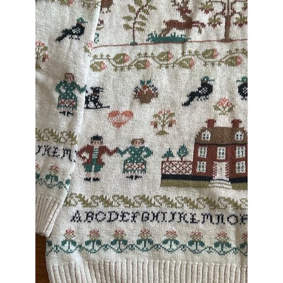 Vintage Needlepoint Cotton Heritage Sweater - Made in Britain - Picture 3 of 6